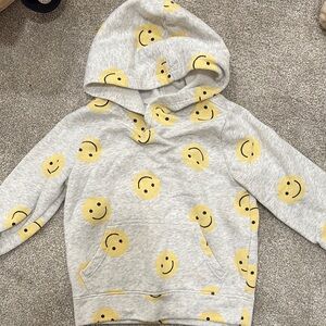 Smiley Face Gray Hoodie for Kids